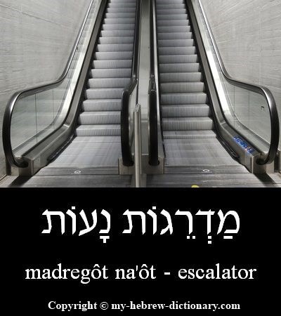Escalator in Hebrew