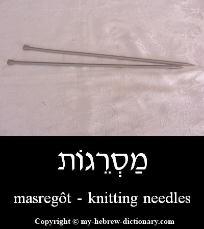 Knitting Needles in Hebrew