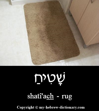 Rug in Hebrew