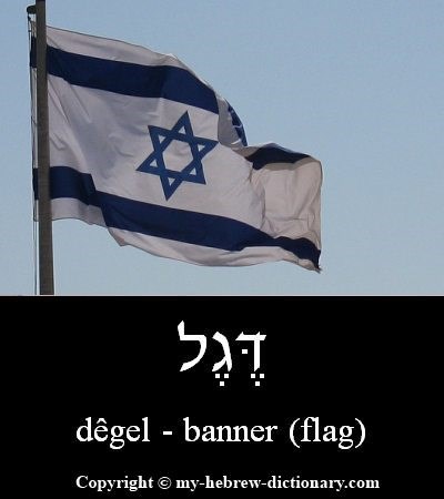 Banner in Hebrew