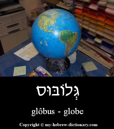 Globe in Hebrew