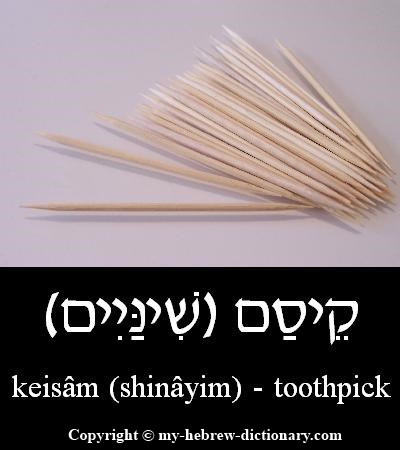 Toothpick in Hebrew