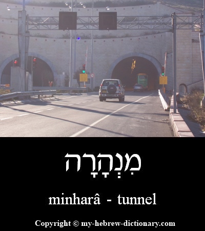 Tunnel in Hebrew